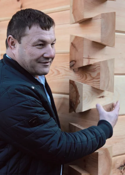 łączenie bali drewnianych