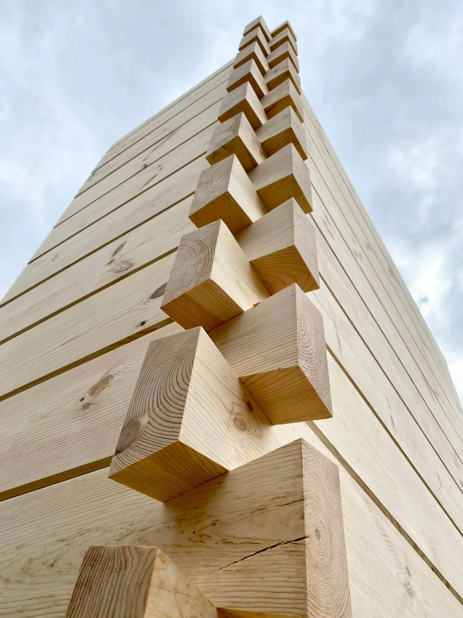 łączenie bali drewnianych